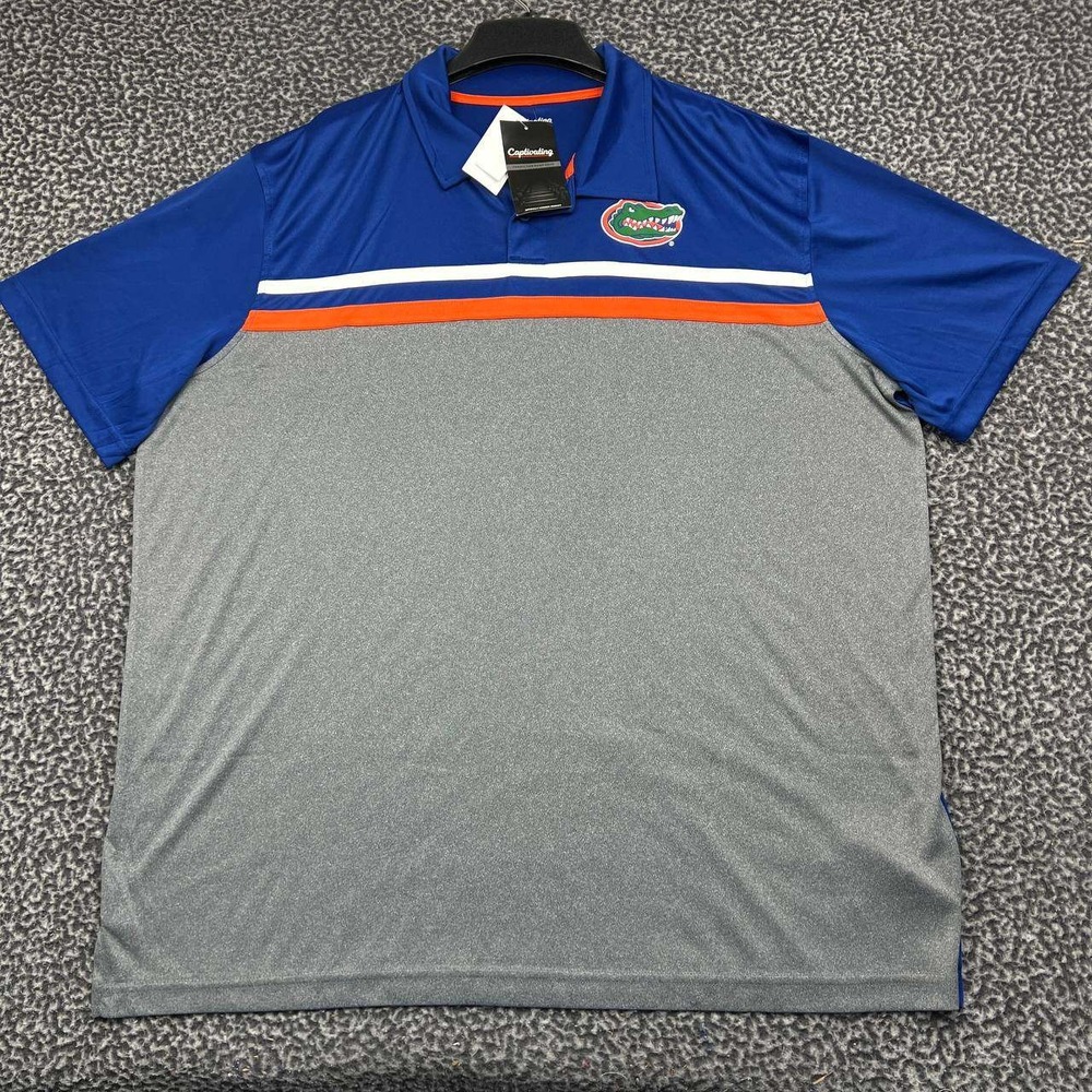 Florida Gators Performance Polo Shirt Men 2XL Blue Gray Captivating New XXL